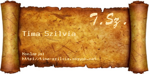 Tima Szilvia névjegykártya