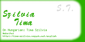 szilvia tima business card